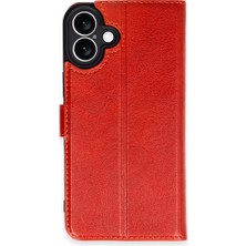SHC4200 Iphone 16 Kılıf S Kapaklı Kılıf - Kırmızı