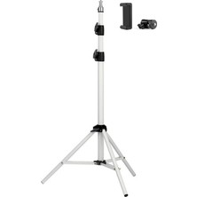 AZT 200CM Beyaz Projeksiyon , Telefon , Işık Standı Tripodu Ball Head ve Telefon Tutucu