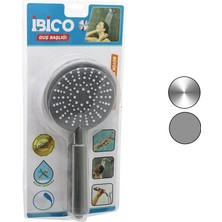 Go İthalat BÜYÜK BOY YUVARLAK=11CM DUŞ BAŞLIK KADEMELİ VAKUMLU KROM-GRİ GÖVDE-- BEYAZ-GRİ ZEMİN - İĞNESAP:14CM