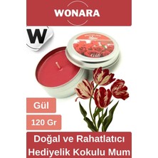 Wonara Özel Üretim Doğal Rahatlatıcı Hediyelik Ev Ofis Yoga Dekoratif Oda Kokusu Teneke Kutuda Kokulu Mum