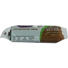 Pazarcan Torbası Orta Boy 55X60CM 150GR 25MIKRON 30LT Siyah Rulo 20 Adet