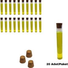 Labbakkal Cam Deney Tüpü 120X20 mm - Dibi Düz 30 ml Mantar Tıpalı 20 Adet