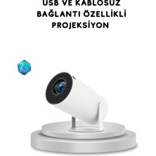 Freedom Storee Full Hd 4K Uyumlu Projeksiyon Cihazı 130 Inç Geniş Ekran Destekli