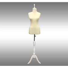 Md Vitrin Dekorasyon 38 Beden Iğne Batabilen Terzi Mankeni, Ahşap Ayaklı