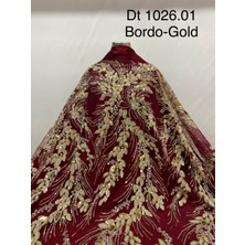 Dantelistan Dt 1026.01 Bordo-Gold