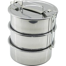 Go İthalat NO-18CM 3lü Metal Sefer Tası Derinlik : 6.5cm Taşıma Kulp=bağlama Kancalı (5440)