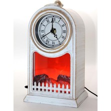 Erseyy LED Işıklı Saatli Şömine