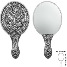 Erseyy Gümüş Lale Motifli El Aynası