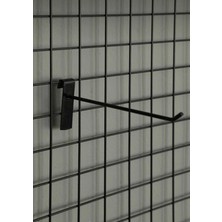 Md Vitrin Dekorasyon Raf Tel Pano Kancası-15- cm Kanca-Raf Kancası-Siyah Tel Pano Kancası-50'li