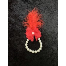 SırmalıHome Bekarlığa Veda Için 10 Adet Tüylü Incili Nedime Bilekliği Kırmızı Kına Gecesi Bride To Be Nişan