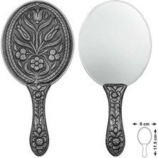 Erseyy 925 Ayar Gümüş Lale Motifli El Aynası