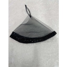 SırmalıHome Kına Geceleri Için Özel Nakışlı Siyah Boncuklu Gelin Halay Mendili Bride Nedime Kıne Gecesi Nişan