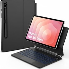 M.TK Moveteck Samsung Galaxy Tab S11 Ultra 14.6 Inç Magic Keyboard Touchpad Rgb Işıklı Klavyeli Kılıf SM-X930/X936