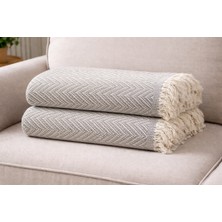 Gön Ev Tekstili Tekli Balıksırtı Desenli Dokuma Koltuk Örtüsü – 170X210 cm