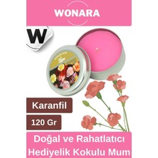 Wonara Özel Üretim Doğal Rahatlatıcı Hediyelik Ev Ofis Yoga Dekoratif Oda Kokusu Teneke Kutuda Kokulu Mum
