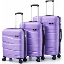 Basarideri Dalgalı Silikon 3'lü Valiz Set