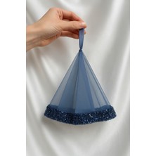 SırmalıHome Kına Geceleri Için Özel Nakışlı Mavi Boncuklu Gelin Halay Mendili Bride Nedime Kıne Gecesi Nişan