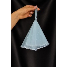 SırmalıHome Kına Geceleri Için Özel Boncuk Şeritli Mavi Gelin Halay Mendili Bride Nedime Kıne Gecesi Nişan