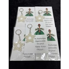 Kına Geceleri Için Özel Yazılı 5 Adet Yeşil Anahtarlık Hediyelik Nikah Nişan Berkarlığa Veda