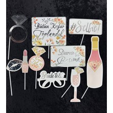 SırmalıHome Bekarlığa Veda Partisi Için 10 Parça Set Gümüş Bride To Be Konuşma Balonu Konuşma Çubuğu