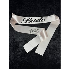 SırmalıHome 2 Parça Gümüş 'bride' Yazılı Pudra Saten Kemer 'bride' Metal Taç Seti Bekarlığa Veda Partisi