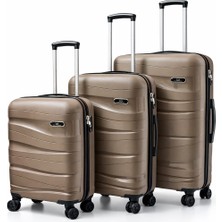 Basarideri Dalgalı Silikon 3'lü Valiz Set