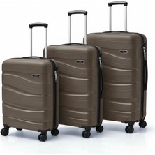 Basarideri Dalgalı Silikon 3'lü Valiz Set