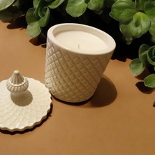 Celestia Dekoratif Kapaklı Vanilya Kokulu Mum