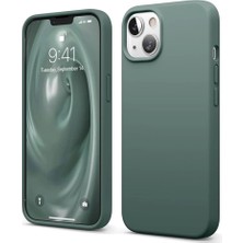 SHC4200 Iphone 14 Kılıf First Silikon - Koyu Yeşil