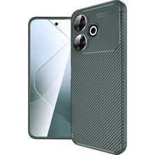 SHC4200 Redmi 13 4g Kılıf Auto Focus Karbon Kapak - Koyu Yeşil