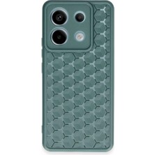 SHC4200 Redmi Note 13 5g Kılıf Petek Silikon Kapak - Koyu Yeşil