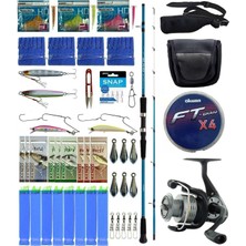 Yek Outdoor Hazır Tekne Oltası Seti Shimano Kamış Alivio Boat Quiver 2,10M 50-150G 2pc&okuma Revenger Rv-40 Fd Olta Makinesi