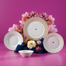 Navy 24 Parça 6 Kişilik Yemek Takımı Beıge