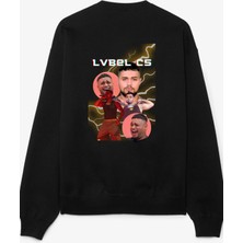 Dragon Store %100 Pamuk Lvbel C5 Baskılı Siyah Sweatshirt