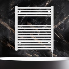 Hammam 688X600MM 500W Elektrikli Karbon Çelik Havlupan Alya Beyaz