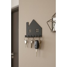 Grandmix Dekoratif Metal Duvar Anahtarlığı 6 Kancalı Antre Askılık