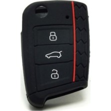 Ufak Tefek Şeyler Volkswagen C Tipi Seat Skoda Polo Tiguan Golf 7 Silikon Anahtar Kılıfı