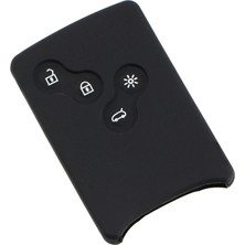 Ufak Tefek Şeyler Renault Megane 3 Uyumlu Siyah Silikon Anahtar Kılıfı Koruyucu Kabı