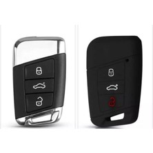 Ufak Tefek Şeyler Passat B8 ve Super B Siyah Renk Silikon Anahtar Koruma Kılıfı