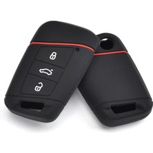 Ufak Tefek Şeyler Volkswagen Passat B8.5 Uyumlu Siyah Silikon Anahtar Kılıfı Fs