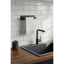 Grandmix Metal Havlu Askısı Duvara Monte Modern Banyo ve Mutfak Havluluğu 22 cm