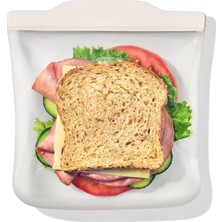 Hepta Collection Oxo Good Grips Silicone Reusable Bag Sandwich Bag (28 Oz) - Oat