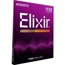 Hepta Collection Elixir 16027 Nanoweb Phosphor Bronze Akustik Gitar Teli (11-52)