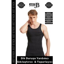 #korseatlet Göbek Sıkılaştırıcı Dik Duruş Vücut Bel Göğüs Toparlayıcı Kolsuz Erkek Korse Atlet