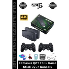 #retroatari 20000 Oyunlu 4K Çözünürlük 2.4g Uyumlu Kablosuz Çift Kollu Game Stick Atari Oyun Konsolu