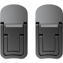 Hepta Collection Polham Metal 2 Adet 7mm 3m Yapışkanlı Katlanabilir Ultra Mini Laptop Standı,2 Açılı Laptop Yükseltic