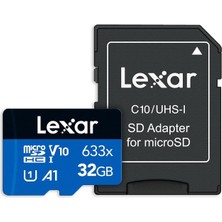 Hepta Collection Lexar Microsdhc Kart 32GB Uhs-I High Performance 633X U1 100MB/S