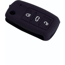 Ufak Tefek Şeyler Seat Leon 2006-2012 Uyumlu Silikon Anahtarlık Siyah Sc