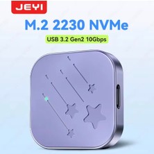 E-Kervan JEYI 2230 M.2 Nvme Ssd Kutusu 3.2 Gen2 10Gbps Süper Hızlı Telefon Tablet Macbook İpad Laptop Bilgisayar Tüm cihazlara Uyumlu Son Nesil Teknoloji Minik Boy