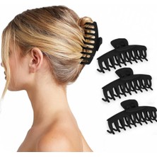 Hepta Collection 3' Lü Mandal Kadın Saç Tokası Siyah